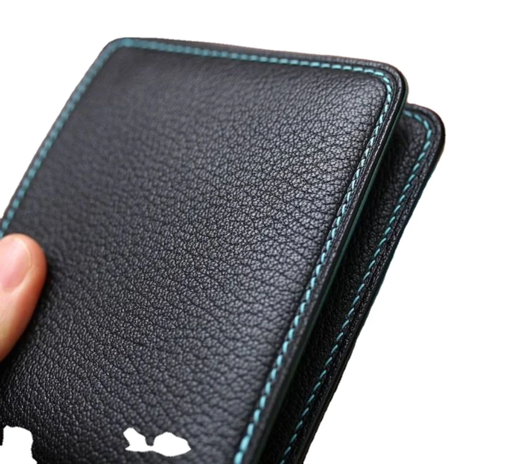Hot Selling Custom Genuine Leather Rfid Wallet For Travel Men Card Holder Wallet mens leather wallets purse portable business