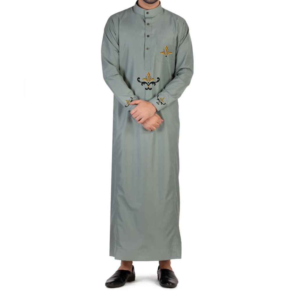 Traditional Muslim Cloth Kaftan Dubai Daffah Dressed High Quality Islamic Caftan Wholesale Arab Abayas Muslim Clothing