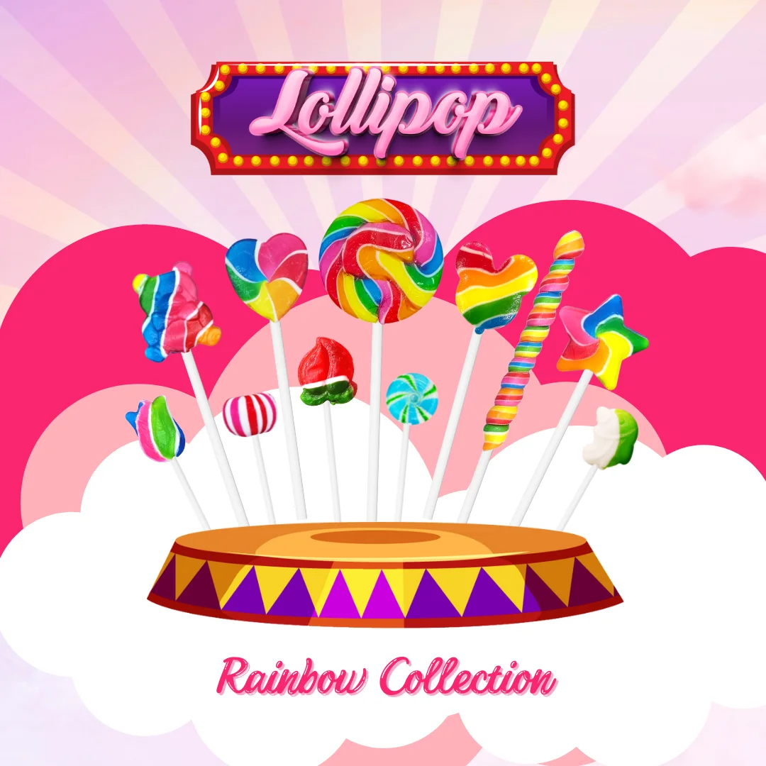 Colorful Handmade Kicco Lollipop with Different Shapes and Sizes Fruity Flavor Camdies Wholesaler