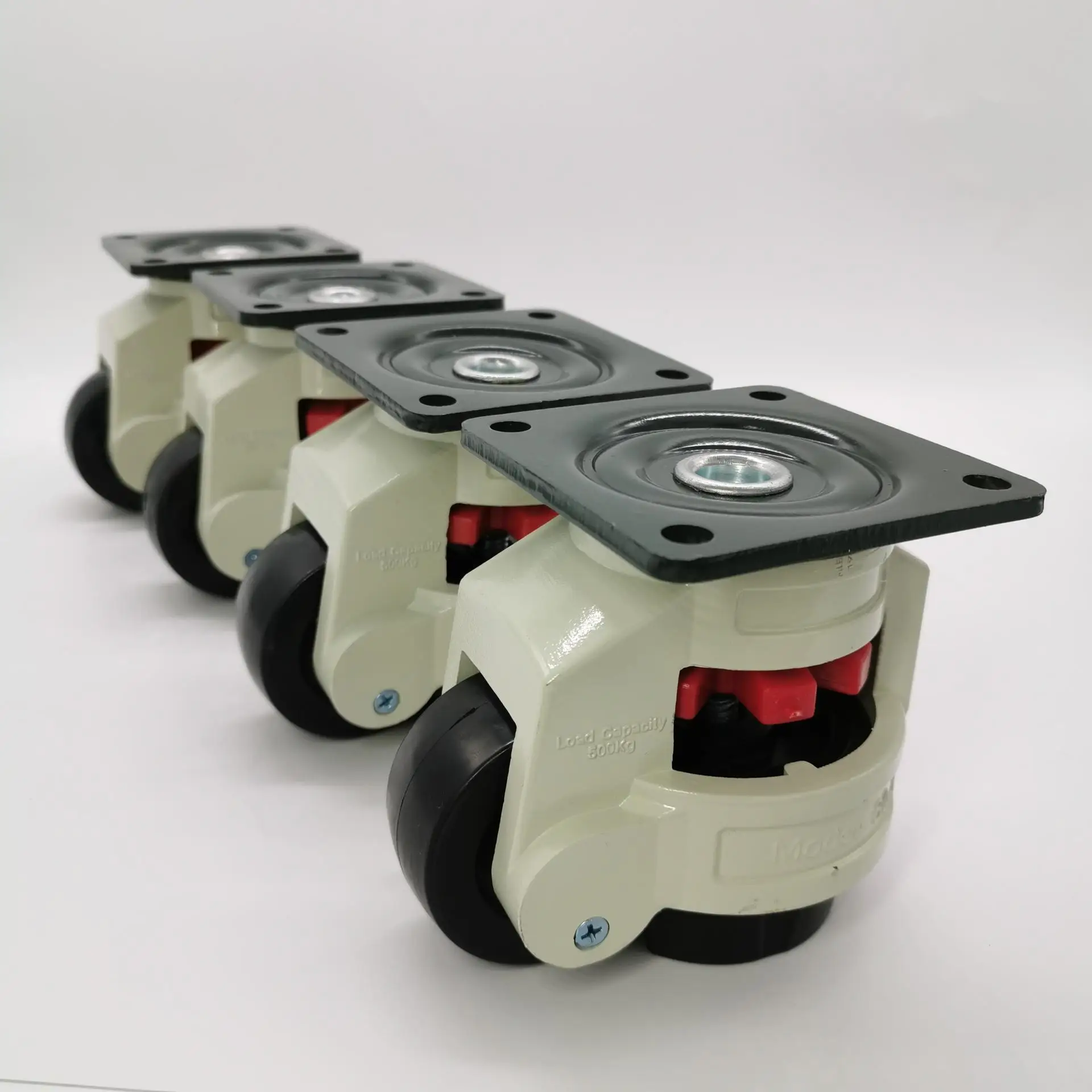GD80 2.5 Inch Leveling Hight Adjustable Retractable Heavy Duty Machine Swivel Top Plate Caster wheel