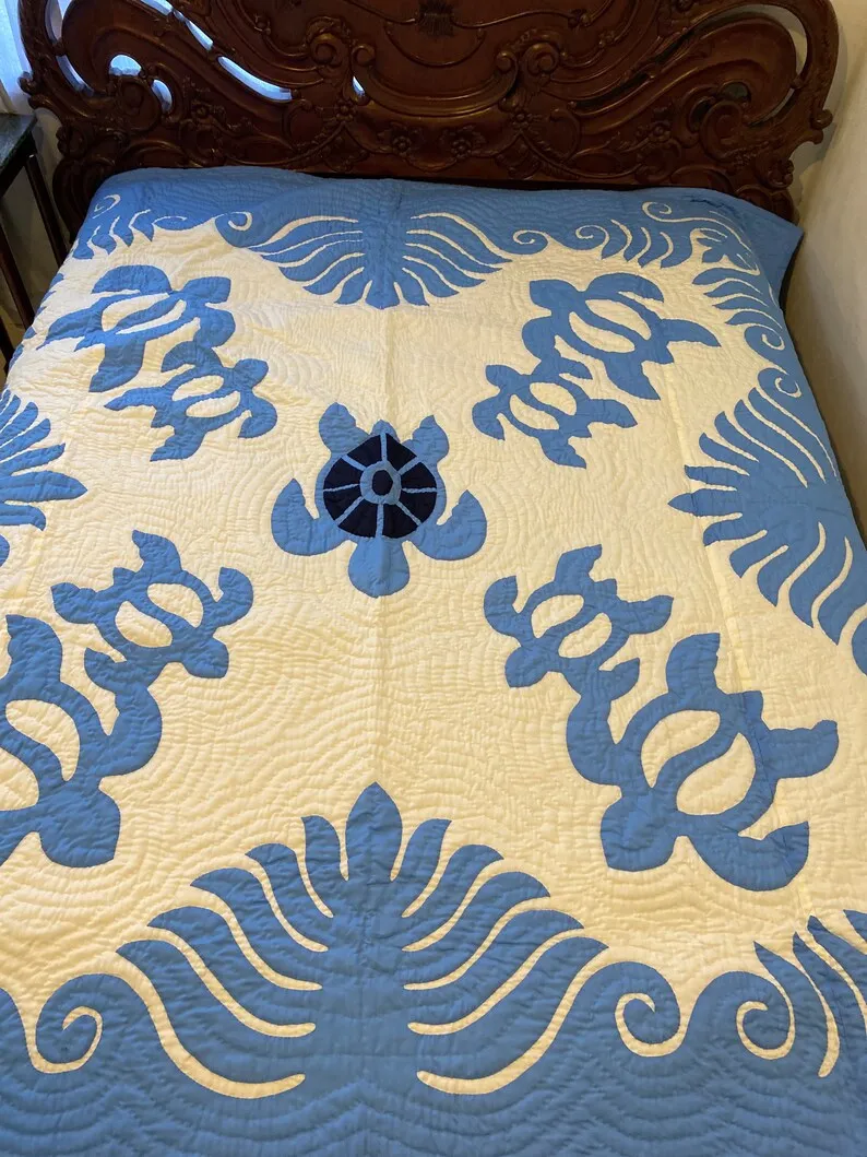 Hand Block Printed Floral Kantha Quilt 100% Cotton Quilt Hand stitched Hawaiian Quilts Indian Vintage Throws Modern Bedding OEM