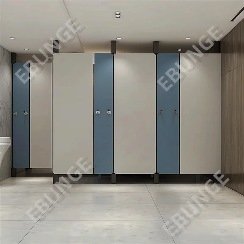 EBUNGE HPL Laminate Phenolic Board Waterproof Public Toilet Bathroom Partition Kids WC Divider Screen