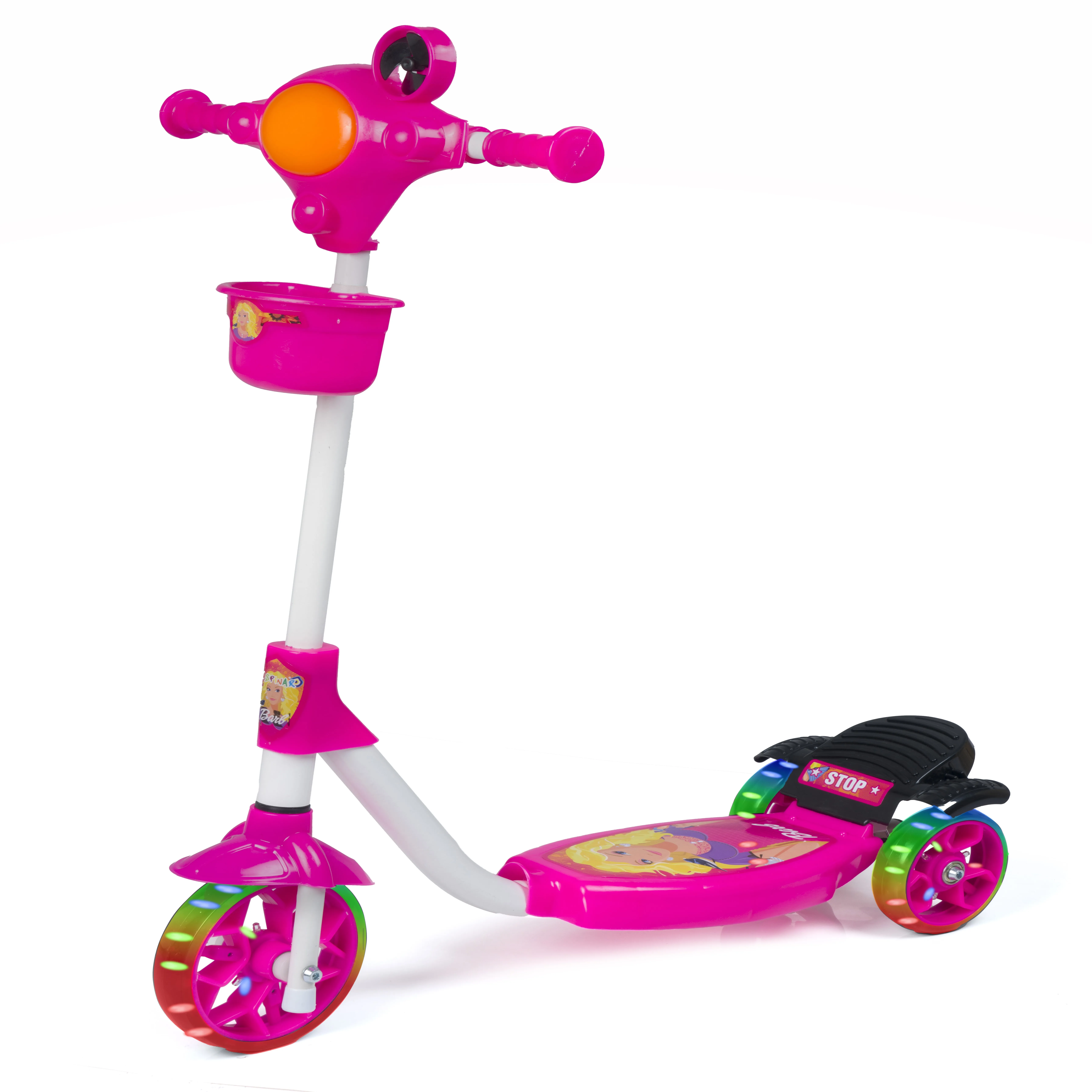 High Quality Wholesale PU 3 Silicone LED Light Wheels Children Scooter For Baby Kids Cheap Kick Scooter Foot Brake Adjustable