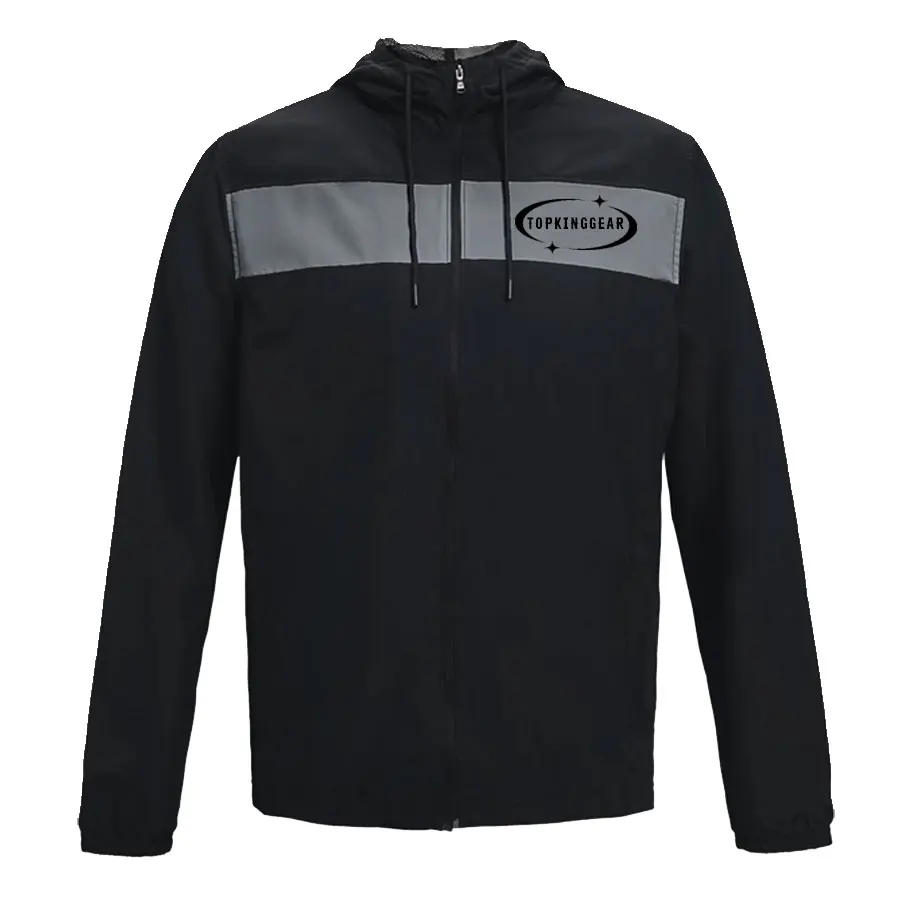 New Customized Design 100% Polyester Mesh Lining Rain Jacket Windbreaker Jacket High Quality Men Wind Breaker Spring Jacket