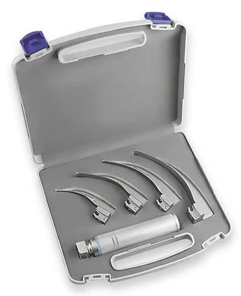 2024 High Quality Stainless Steel Conventional Fiber Optic Disposable Macintosh Miller Pediatric Adult Laryngoscope OEM