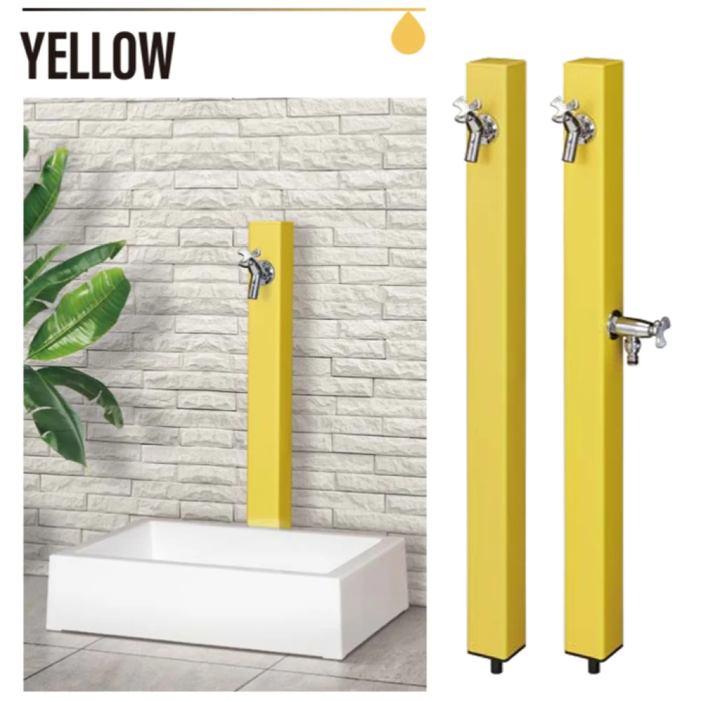 Commercial Vintage Marble Garden Faucet PVC Deck Mounted Single-Hole Brass Faucet for Outdoor Wash Sink Hotels Schools Parks