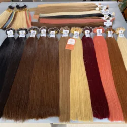 Wholesale Nano Bead Human Hair Extension, Remy European Nano Tip Hair Dark Brown, Customized Balayage Nano Ring Hair Extension