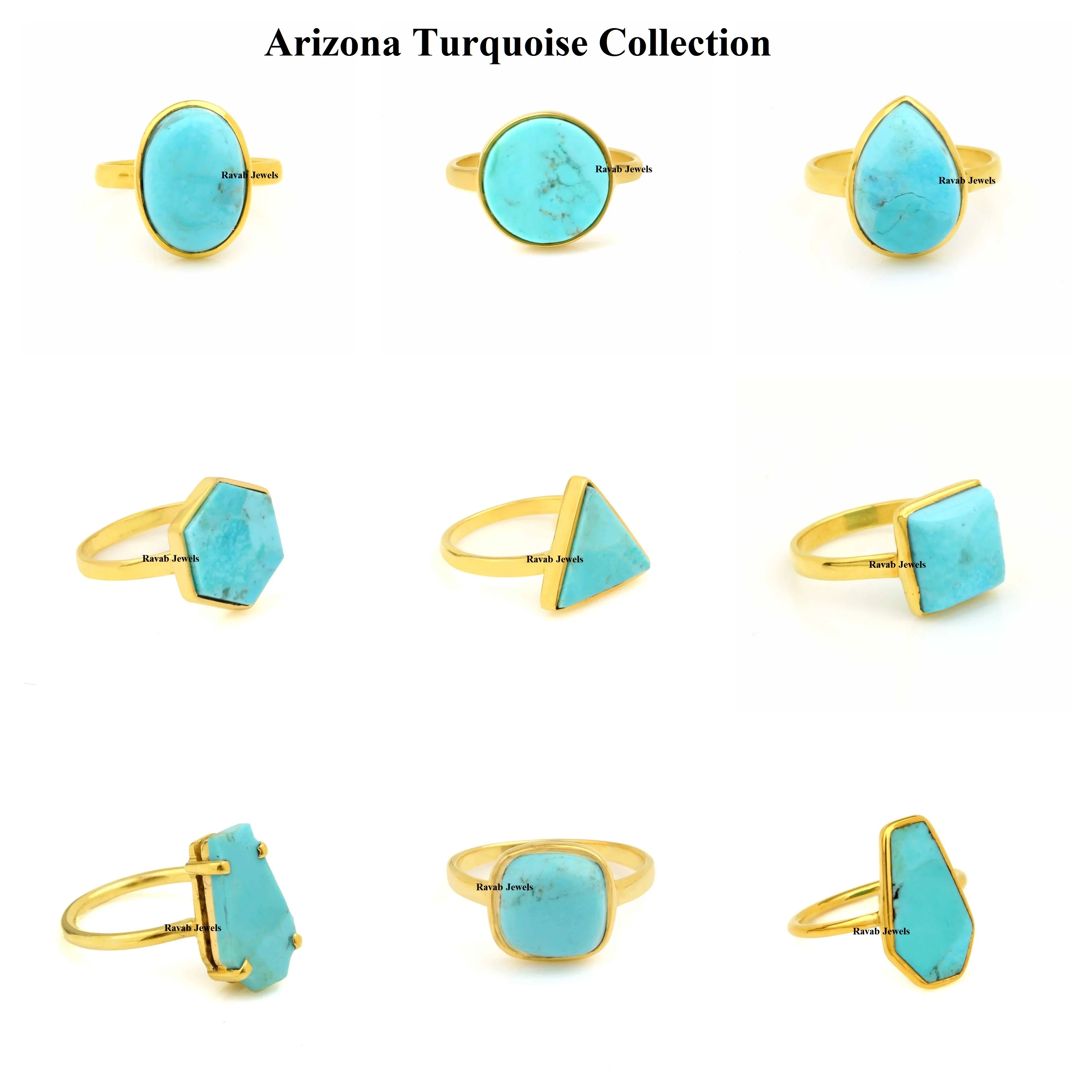 RJR0257 High Grade Quality Genuine Silver Jewelry Eternity Vermeil Oval 12x16mm Turquoise Partywear 925 Sterling Silver Ring