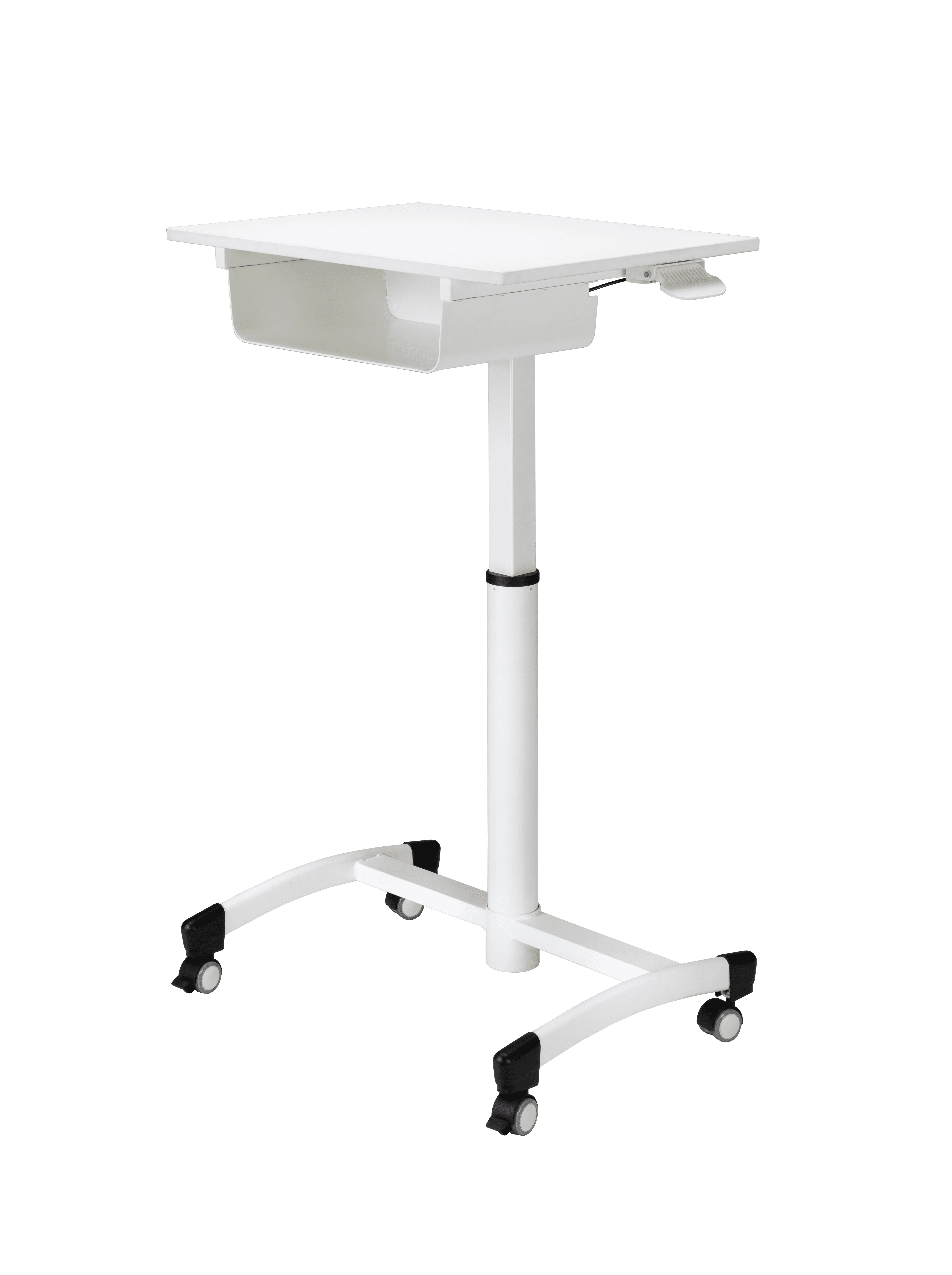 Height Adjustable Desk Training Desk with Storage Drawer on Wheels for School Office Use