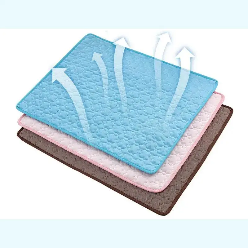 Summer Dog Cooling Mat Pet Ice Pads Cat Breathable Blanket Cat Washable Sofa Breathable Pet Dog Bed Pet Car Seat Cushion Sofa