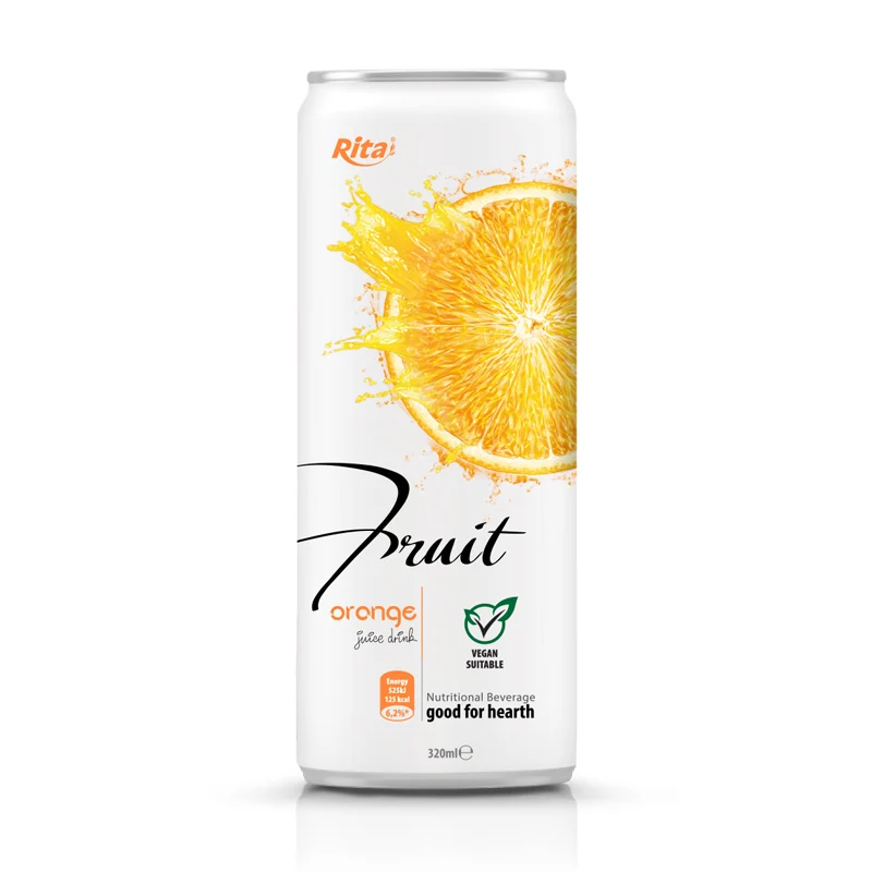 Orange Juice 320ml Can from Vietnam Supplier Low MOQ Best Price Good Taste Fresh Fruit
