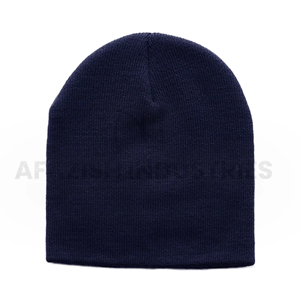 OEM Custom Logo Hat Supplier Manufacturer Embroidered Solid Color Plain Acrylic Unisex Knitted Cap Hat Winter Women Beanie