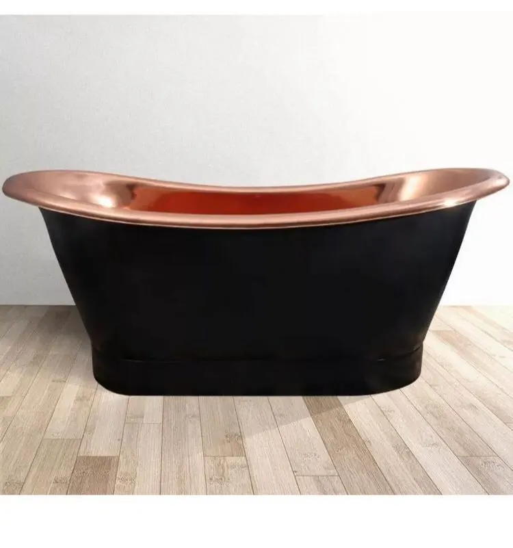 High Demamded  Standard Black  Finishing Pure Copper Customized Size Antique Finishing Bathroom Bathtub