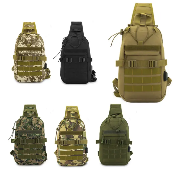 AYPPRO Large Capacity Chest Bag Casual Male Sling Rucksack Backpack Waterproof USB Charging Shoulder Crossbody Bag Outdoor