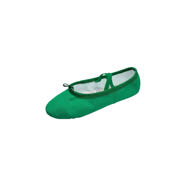 Wholesale Oem Green Ballet Shoes Stretch Canvas Dancing Shoes Practice Wear For Women