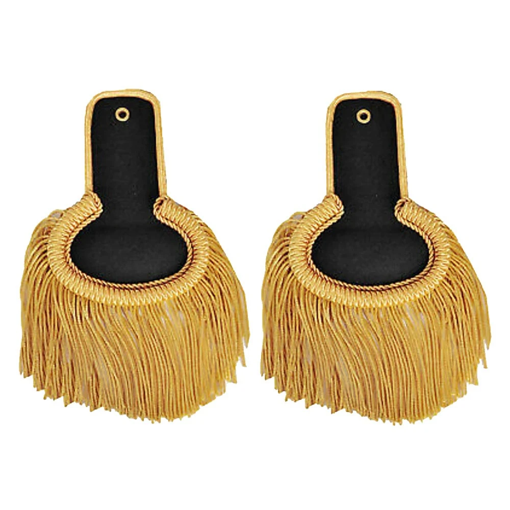 Professional Design Navy Officer Shoulder Epaulette Black and Gold Band Epaulette Fringe Epaulette For Sale In Low MOQ