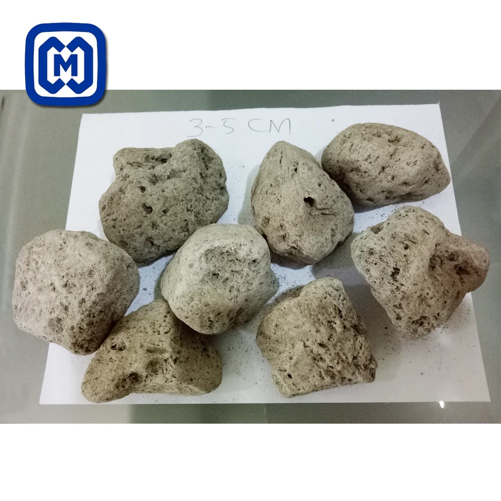 NATURAL PUMICE STONE FOR GARMENT WASHING Size 3-5CM INDONESIAN POROUS LIGHT BROWN VOLCANIC MINERAL ROCK