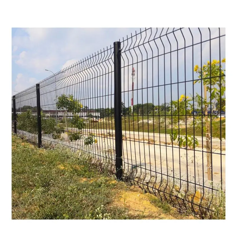 Galvanized Hot-Dipped Galvanized Powder Coating Heavy Duty Metal 3d Welded Wire Mesh Fence Panel With Pole and Post For School G