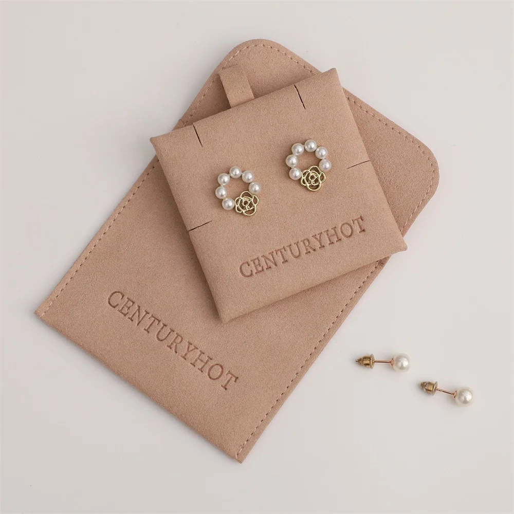 Custom Dark Pink Jewelry Bag With Insert,  Microfiber Jewelry Package Bag, Personalized  Jewelry Pouch With Logo