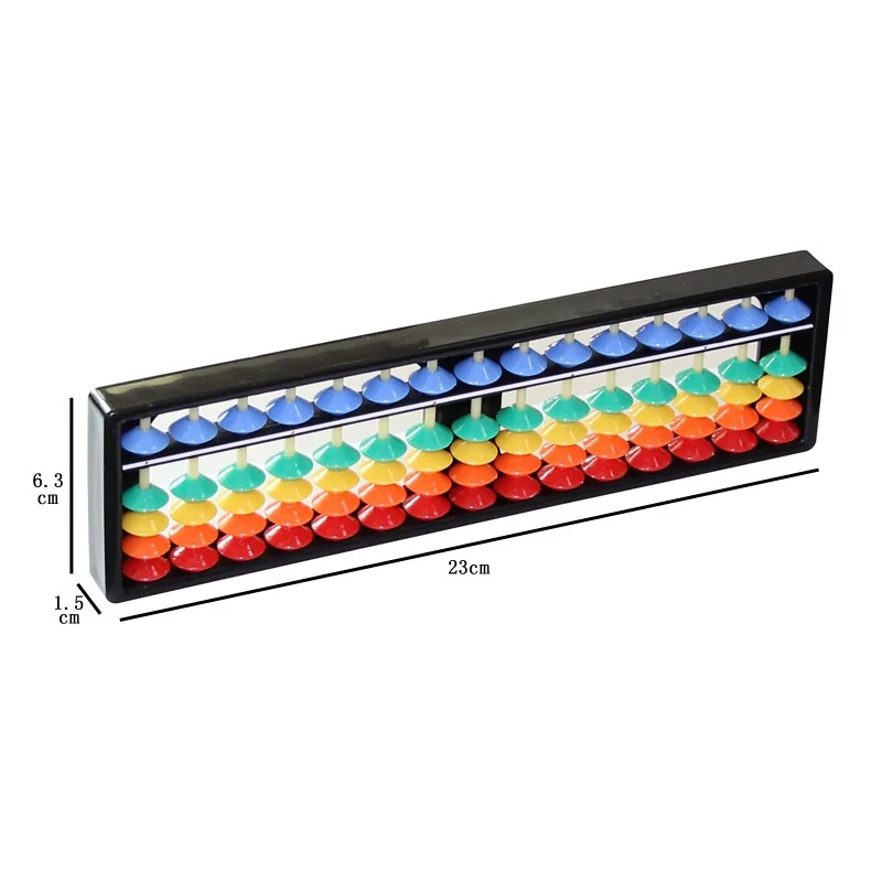 15 Rods Traditional Chinese Abacus Plastic Soroban Educational Toys Caculating Tool