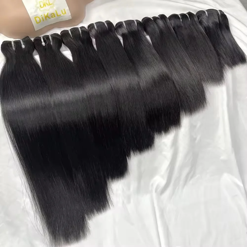 Raw Hair bundles Vietnam High Quality Double Drawn Hair Weaving Vietnam Black Color Brazilian Hair Human