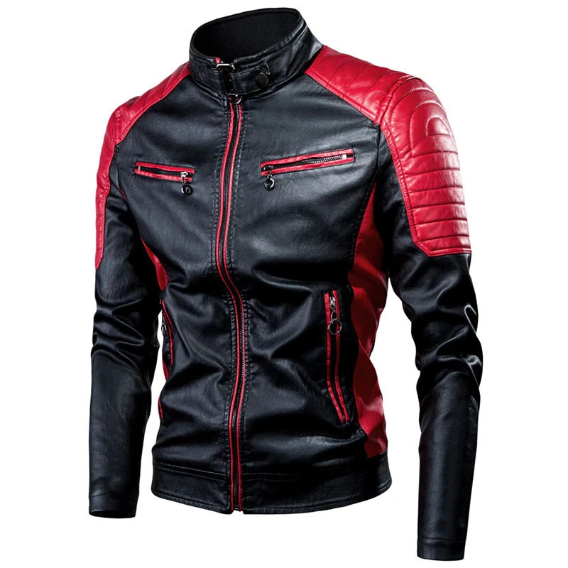 New Arrivals Wholesale Price High Quality Oem Design Men Leather Jacket Slim Fit Stylish Comfortable Low-Price Leather Jacket