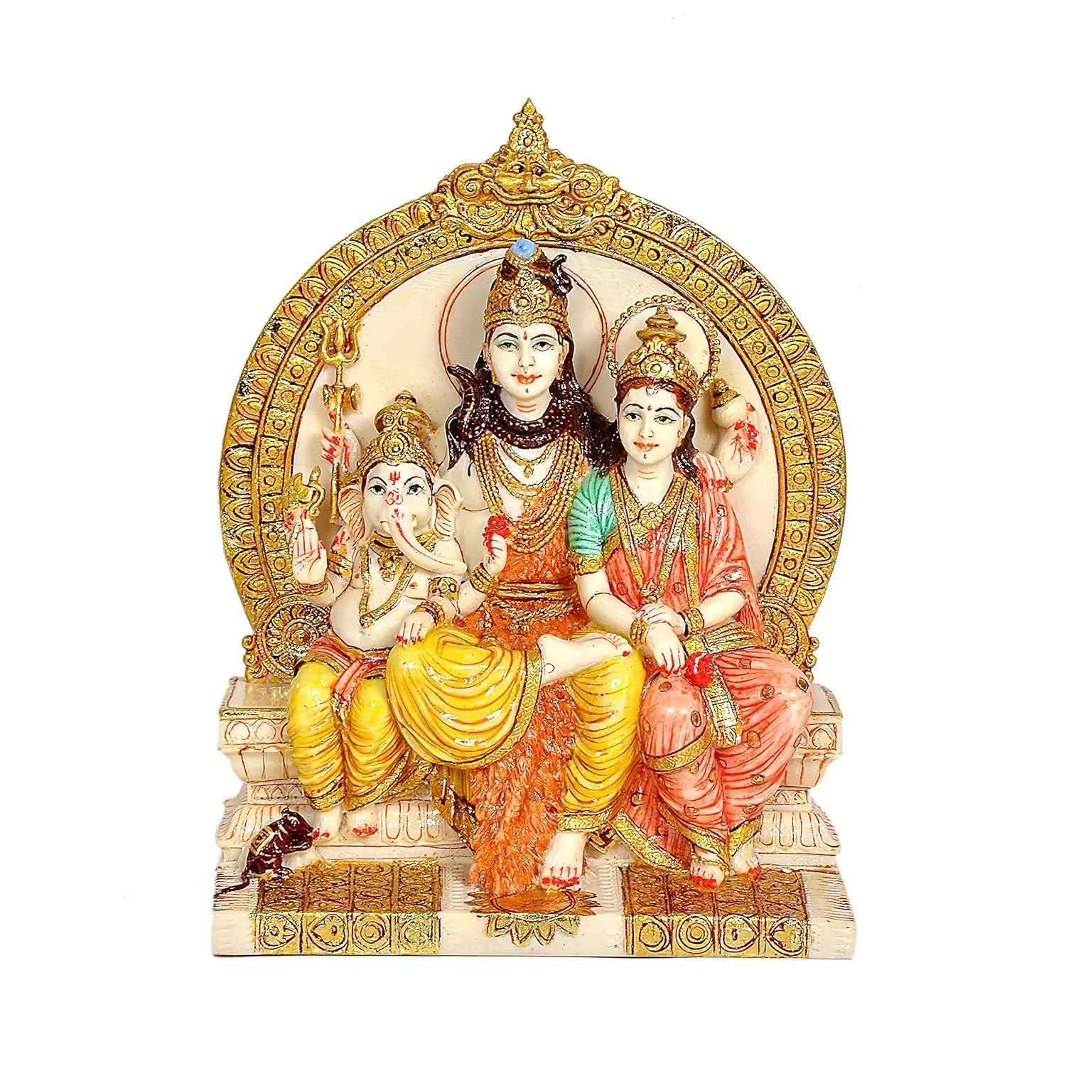 Hot On Sale Decorative Lord Shiva Family Parivar Idol Hindu God Marble Figurine at Affordable Prices from India