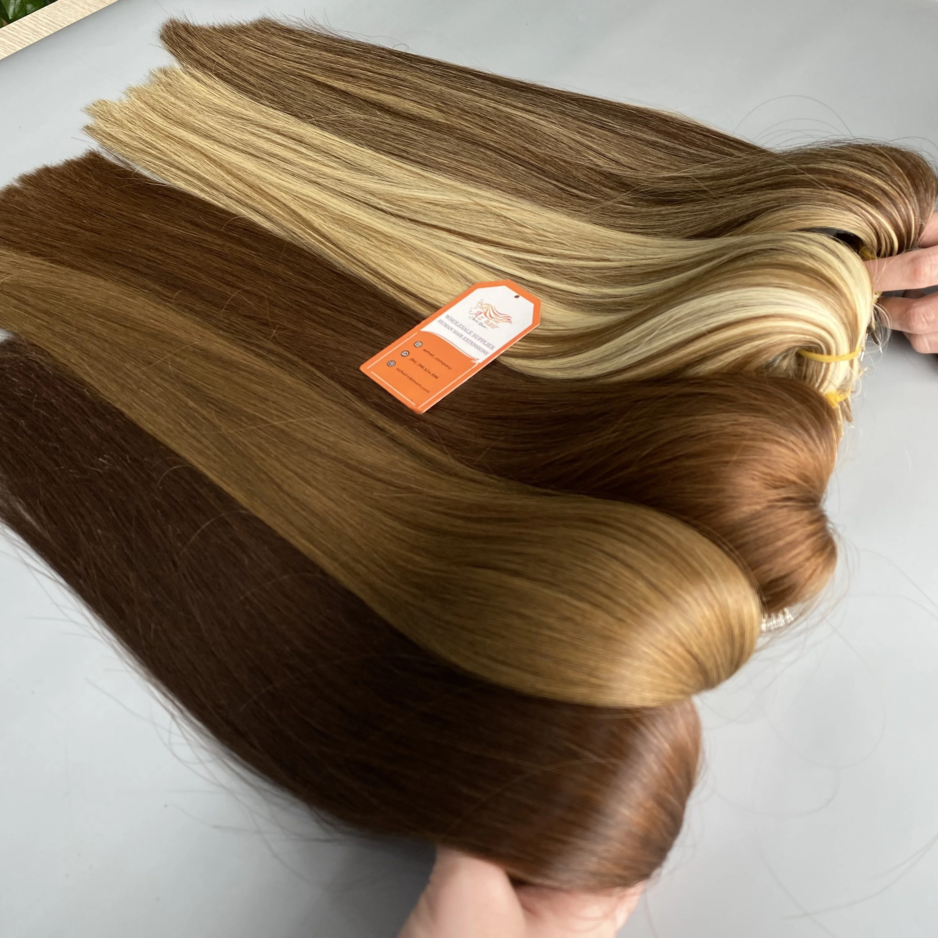 Wholesale Nano Bead Human Hair Extension, Remy European Nano Tip Hair Dark Brown, Customized Balayage Nano Ring Hair Extension