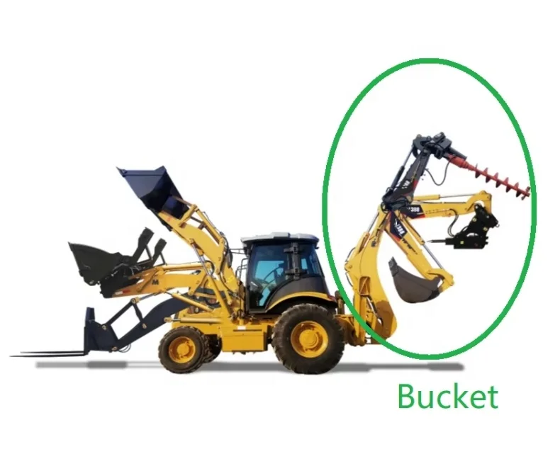 FREE SHIPPING! 4x4 Wheel Drive mini loader backhoe loader for sell with Snow shovel tractopelle chinese backhoe loader