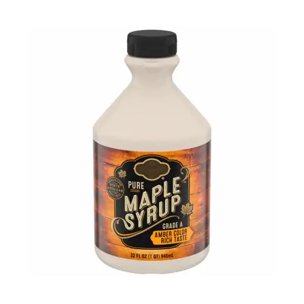 wholesale 170ml 370ml 500ml Maple Syrup Bottles Glass Maple Syrup Bottles with Loop Handle with Black Ribbed