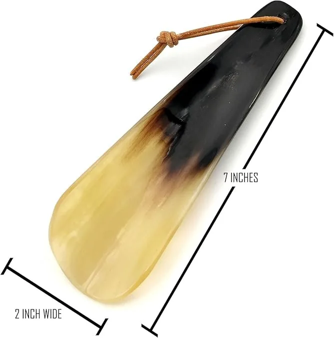 Handmade buffalo shoehorn Horn Shoehorn with Logo Horn Guasha Tool From India for leather holder with sale By Blue Moon Exports