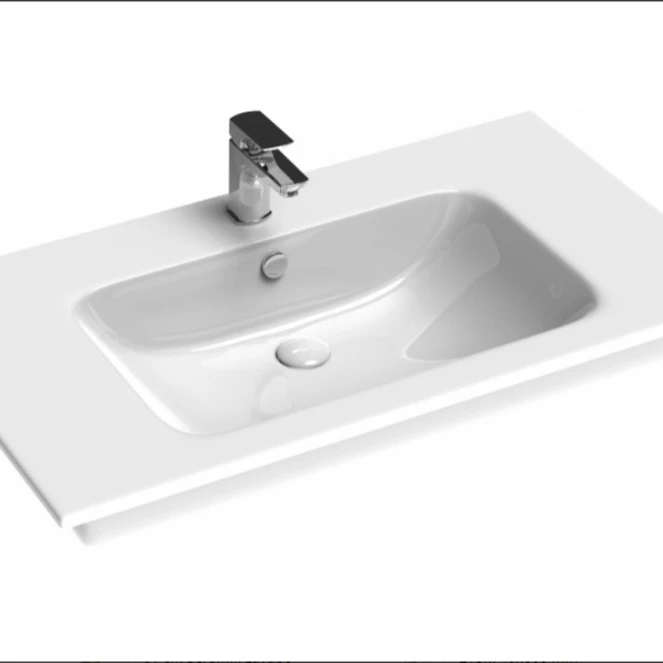 FURNITURE COMPATIBLE RECTANGULAR CERAMIC WASHBASIN TOP COUNTER BATHROOM SINK from TURKISH Manufacturer Producer