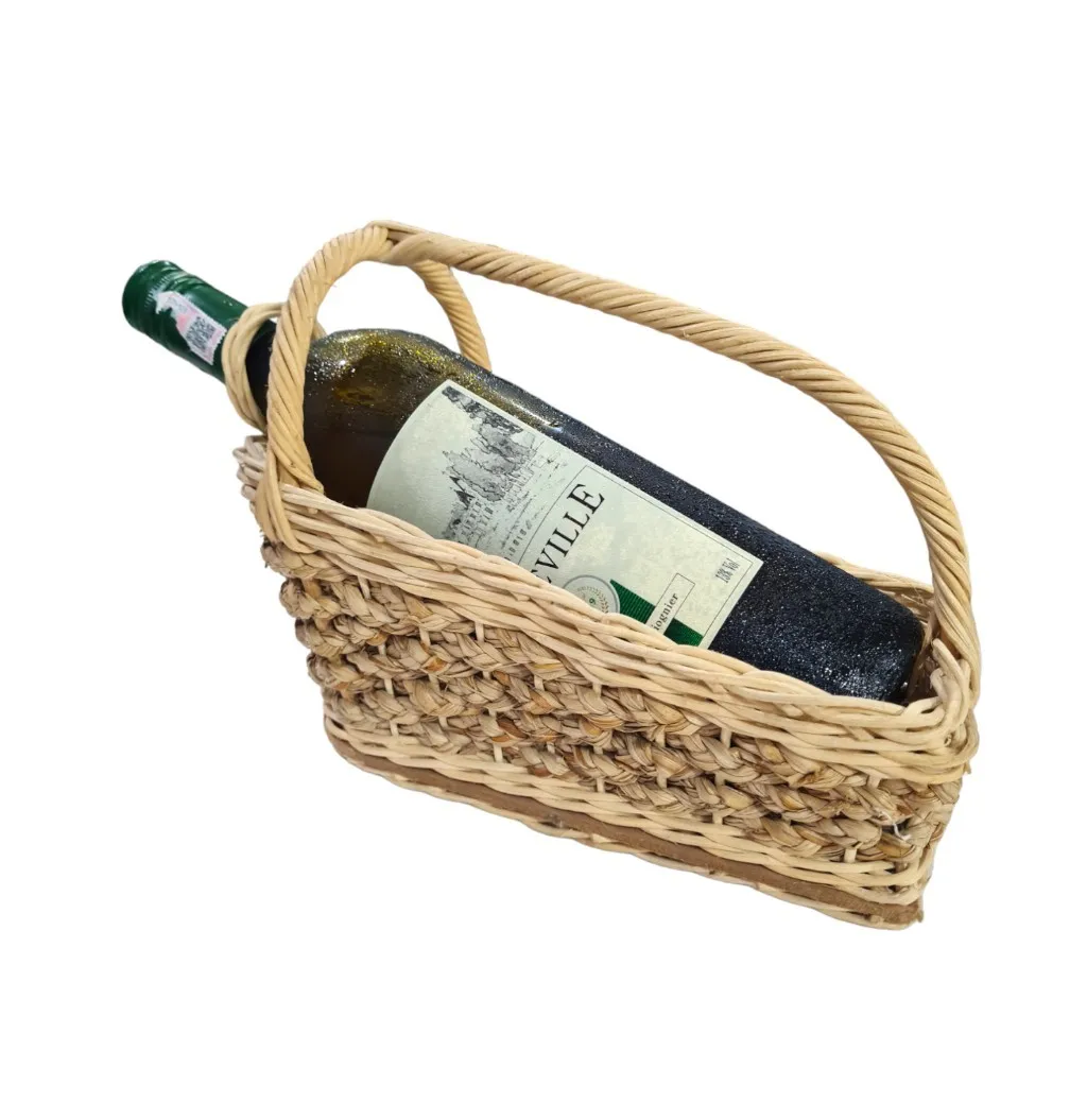Wholesale 1 Bottle Wine Rattan Picnic Basket Resin Storage Basket for Picnics & Garden Crafts in Bangkok