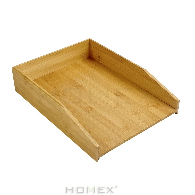 Штабелируемый бамбуковый бумажный поднос офисный органайзер для файлов документов сортировщика букв конвертов и держателей