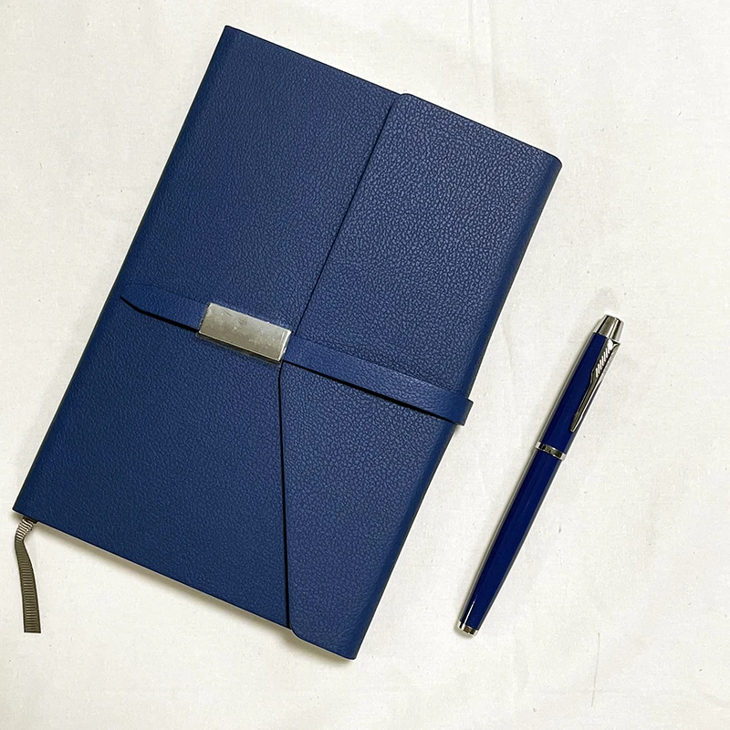 custom A5 PU leather notebooks hardcover customizable diari school planner diary journal notebook for business gift box set