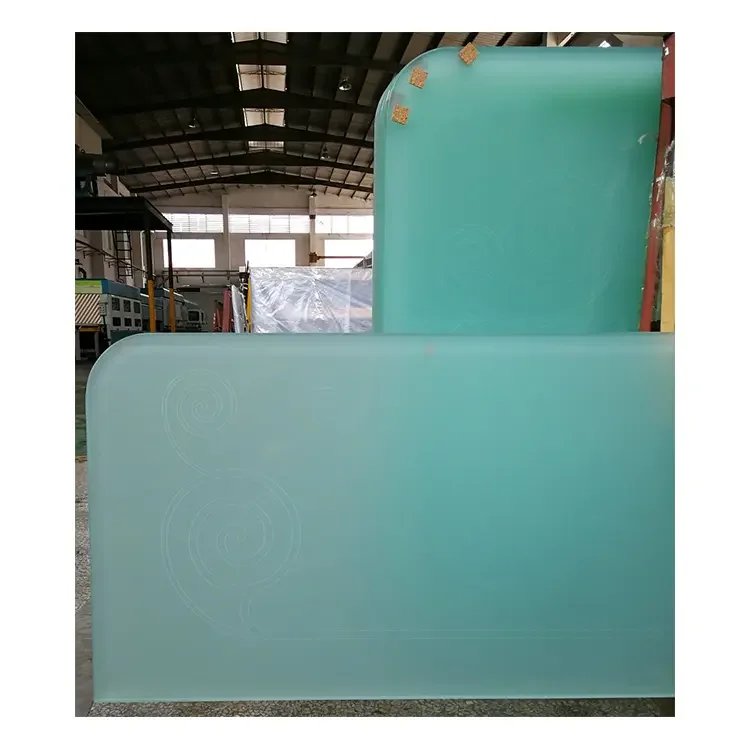 Acid Etched Windows Eva Price Tempered Sgp Furnace Decorative Curved Laminated Glass