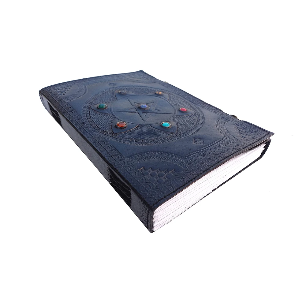 Новое поступление, кожаный журнал Beautiful Seven Stone, высококачественный кожаный журнал ручной работы от индийского поставщика