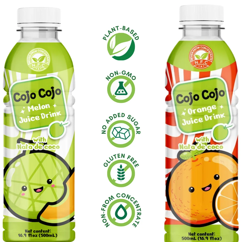 500ml Cojo Mangosteen Juice Drink with Nata De Coco Wholesale Beverage From Vietnam Private Label OEM