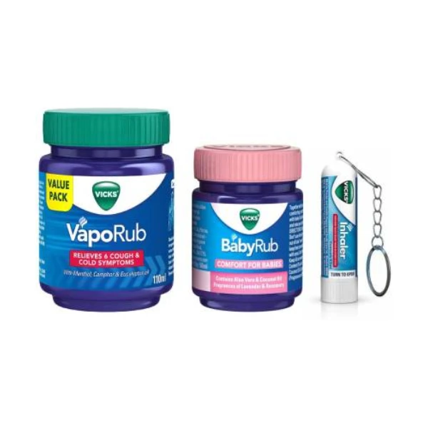 Vapor rub balm and inhaler helps to breathing and provides relief from a stuffy nose caused by colds and allergies