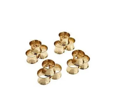 Christmas Antique Gold Metal Napkin Rings For Table Decoration