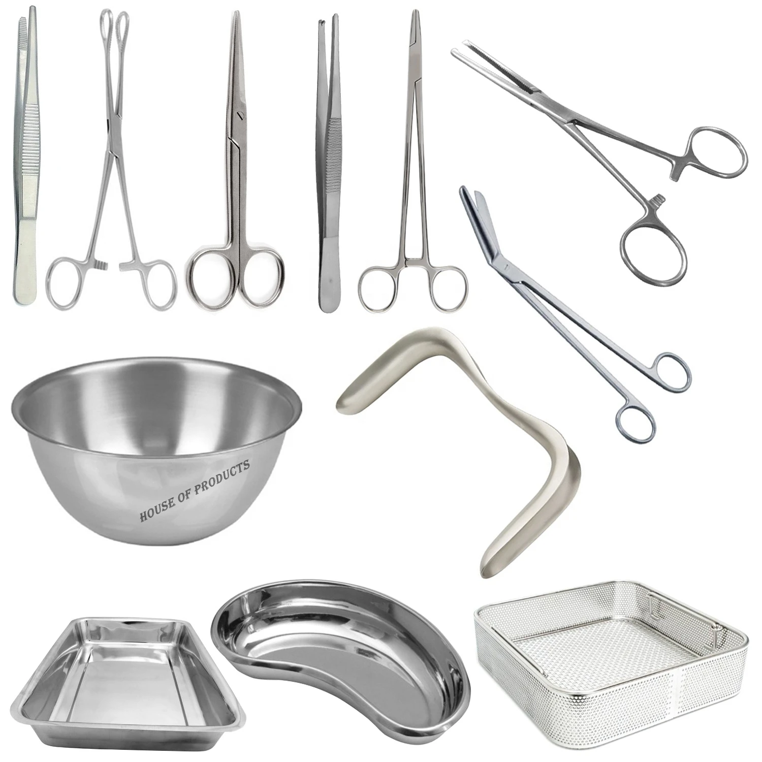BASIC DELIVERY INSTRUMENTS SET CE ISO certified Surgical Instruments