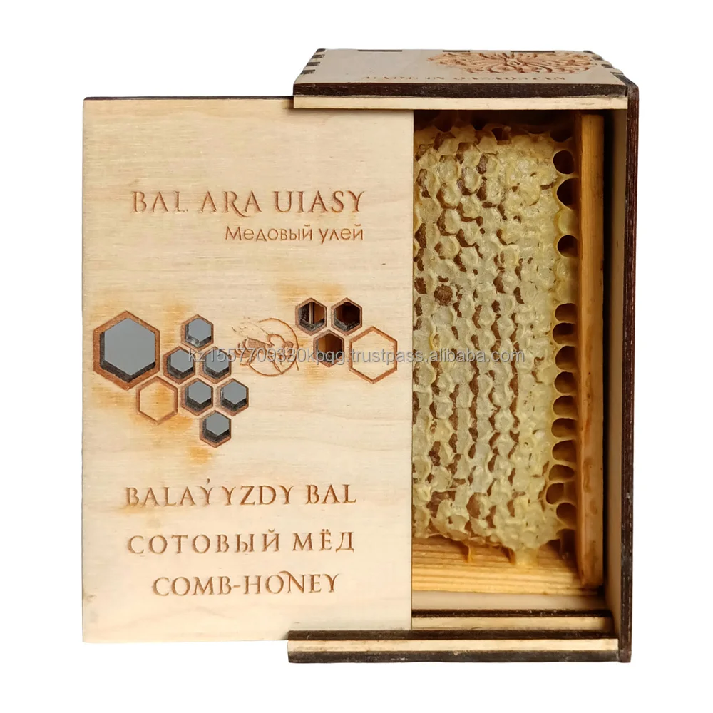 Natural eco friendly Comb honey 2  with natural trace elements enzymes and vitamins made in Kazakhstan factory