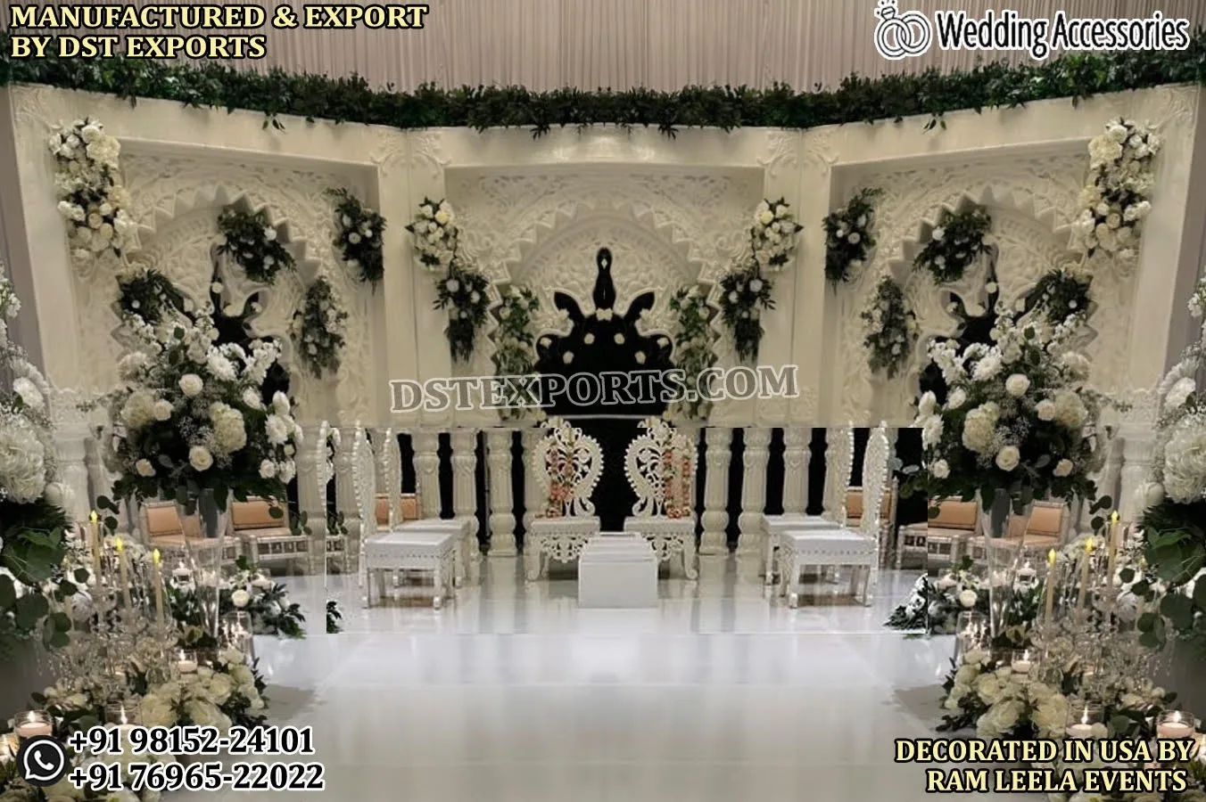 Open Style Srilankan Poruwa Ceremony Stage Decor Best Event Decor Open Wedding Stage Hindu Wedding Open Stage Mandap Decor USA