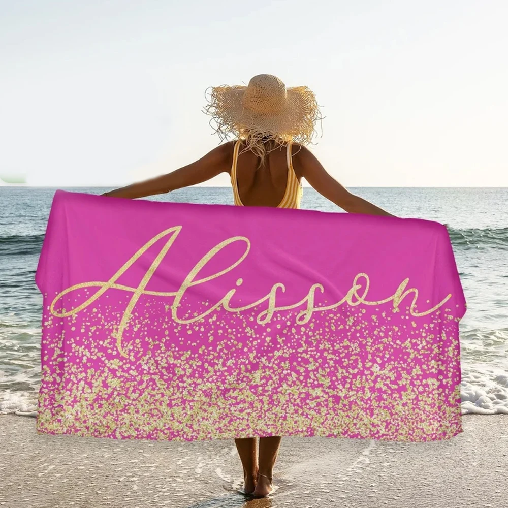 personalized beach yowel with your name sublimation perfect size cool sport towel for beach