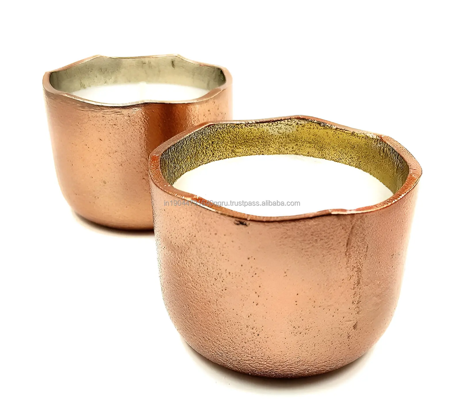 Luxury Copper Raw Design Metal Jar Candle From Manufacturer in India