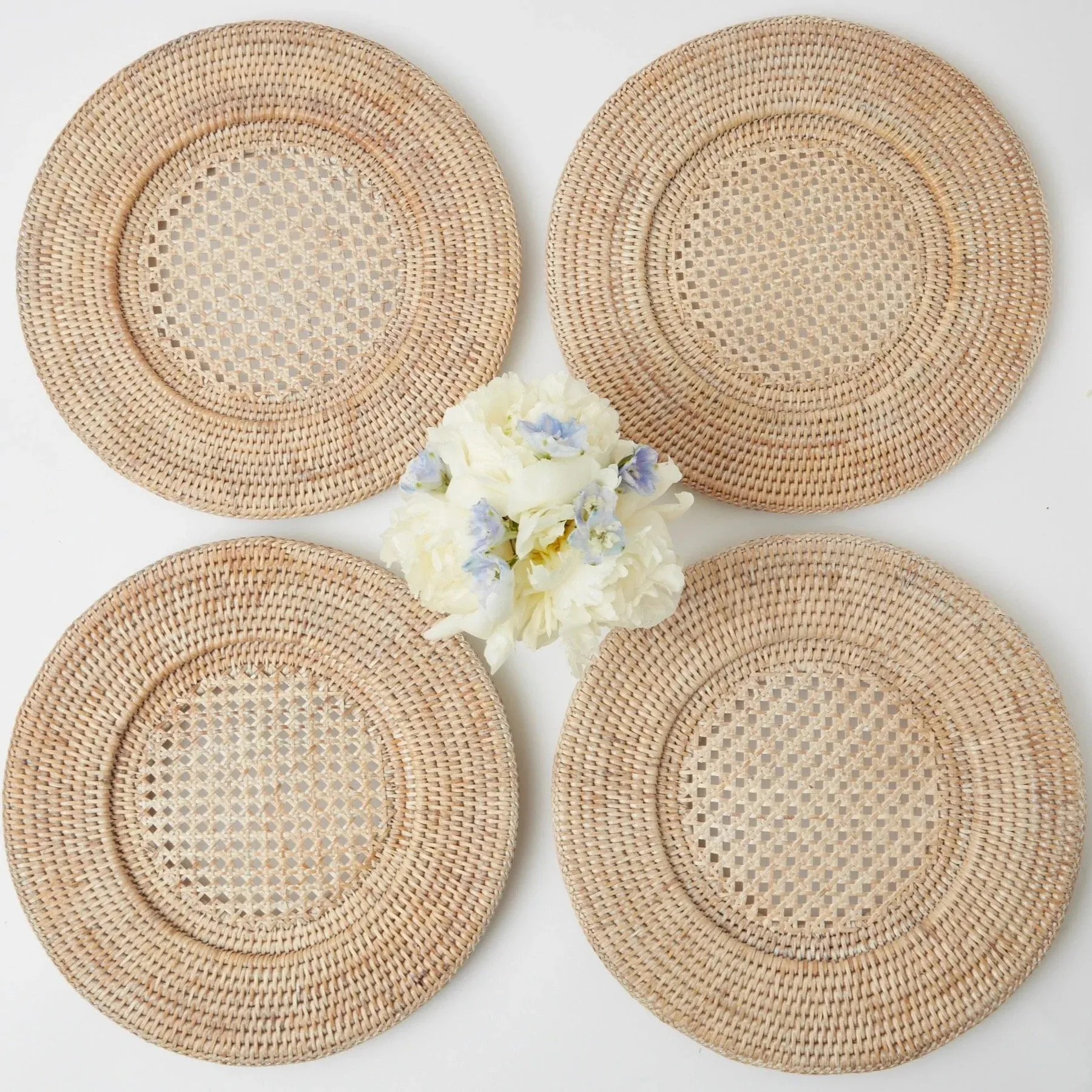 Biodegradable rattan charger plate table dinnerware placemat eco friendly natural cheap price from Vietnam