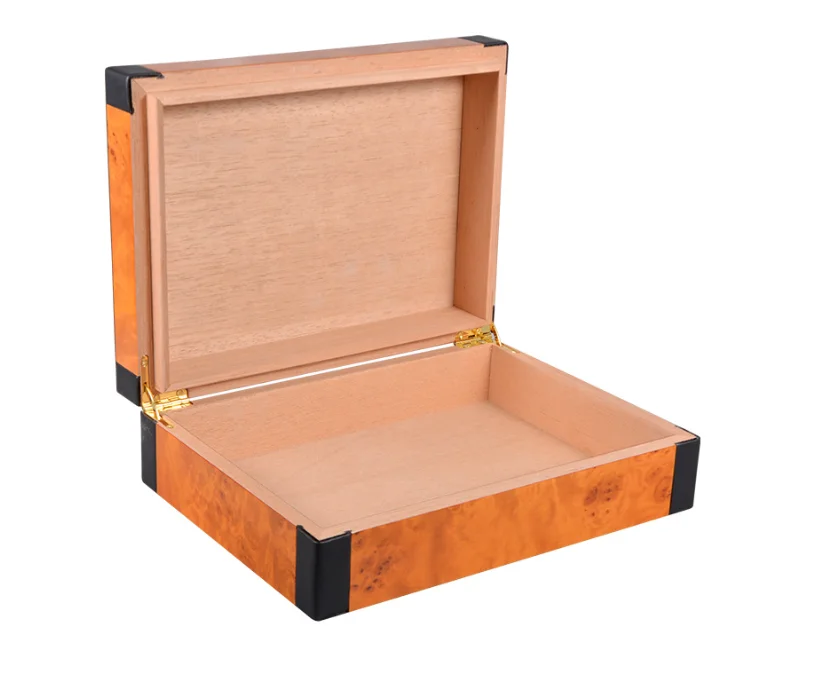 Manufacturers custom new cigar case splicing PU leather cigar case cigar humidor
