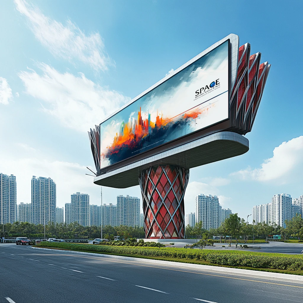 High Quality Outdoor Billboard with Lar Advertising Pillar Light Box Display