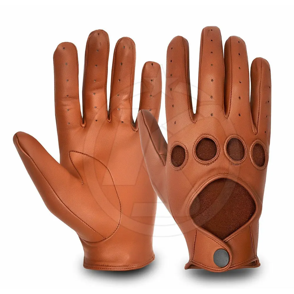 Fashion Car Driving gloves Full Finger OEM Design Riding Genuine Leather Driving Gloves For Unisex