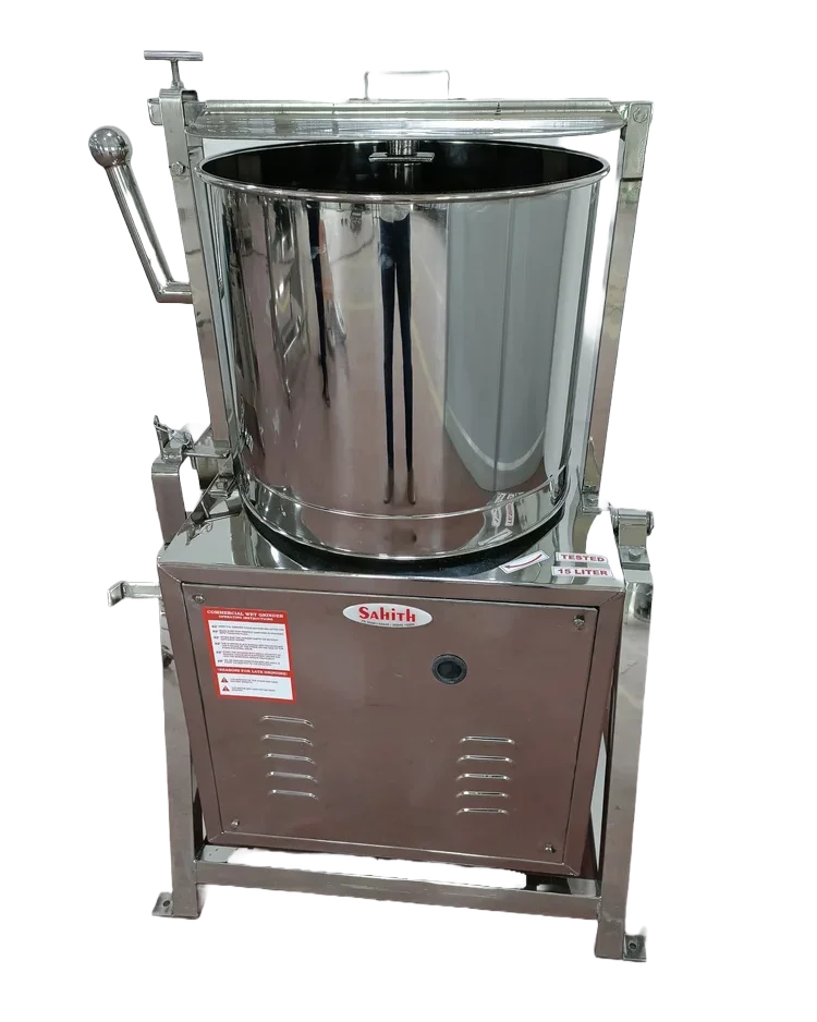 Sahith 15 Litre  Tilting Wet Grinder  Highly Recommended  by Indian suppliers  for Export Kitchen Tools for Commercial Purpose
